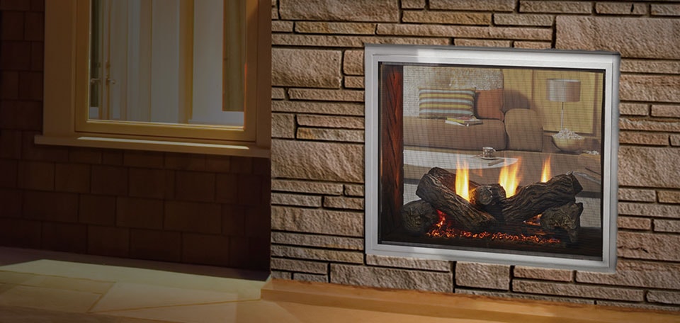 Outdoor Lifestyles Fortress See-Through Gas Fireplace